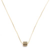 Fabrik Direkt Verkauf Mikro Eingelegter Zirkon Barsche Taille Zylindrische Diamant Damen Halskette Copper Necelet main image 6