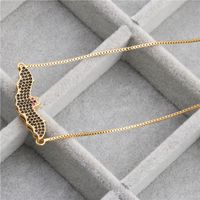 Micro-set Zircon Butterfly Brave Puppies Bat Hanging Necklace Copper Wholesale Nihaojewelry main image 5