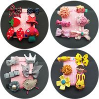 Korean Children's Headdress Girl Baby Side Clip Crown Fresh All-inclusive Hairpin Card Jewelry Suit Gift Set main image 1