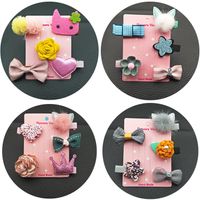 Korean Children's Headdress Girl Baby Side Clip Crown Fresh All-inclusive Hairpin Card Jewelry Suit Gift Set main image 4