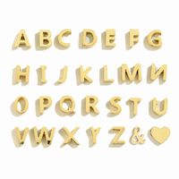 1 Piece Stainless Steel 14K Gold Plated Letter Polished Pendant main image 1
