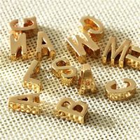 1 Piece Stainless Steel 14K Gold Plated Letter Polished Pendant main image 4
