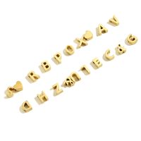 1 Piece Stainless Steel 14K Gold Plated Letter Polished Pendant main image 3