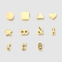 Stainless Steel 14K Gold Plated Infinity Star Symbol Satin Beads main image 6