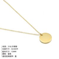 Accessoires De Mode Simple Rond Brillant Pendentif 316l En Acier Inoxydable Lettrage Constellation Collier En Gros Nihaojewelry main image 3