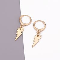 Fashion Simple Personalized Punk Alloy Lightning Hoop Earrings Ear Ring Hoop Ear Clip Neutral  Explosion main image 1