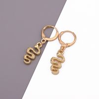 Punk Cute Curly Little Snake Pendant Ear Ring Trend Mini Animal Earrings Wholesale Nihaojewelry main image 2