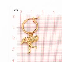 Cute Fashion Three-dimensional Angel Angle Pendant Earclip Earrings Women's Gold Silver Earrings Foreign Trade Earrings main image 3