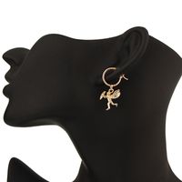 Cute Fashion Three-dimensional Angel Angle Pendant Earclip Earrings Women's Gold Silver Earrings Foreign Trade Earrings main image 5