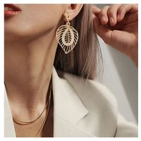 Fashion New Simple Style Wild Leaf  Earrings Wholesale Nihaojewelry main image 1