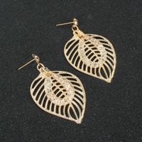 Fashion New Simple Style Wild Leaf  Earrings Wholesale Nihaojewelry main image 4