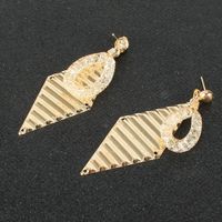 Exaggerated Long Tassel Earrings Fashion Diamond Metal Earrings Wholesale Nihaojewelry main image 3