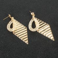 Exaggerated Long Tassel Earrings Fashion Diamond Metal Earrings Wholesale Nihaojewelry main image 4