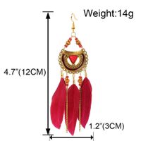 Ethnic Style Earrings Triangle Feather Earrings Jewelry Tassel Earrings Wholesale Nihaojewelry main image 6