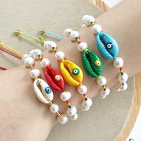Simple Natural Pearl Shell Bracelet Original Design Woven Color Rice Beads Handmade Jewelry Wholesale Nihaojewelry main image 1