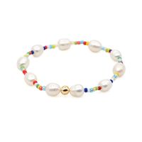 Simple Natural Freshwater Pearl Bracelet Original Design Woven Color Rice Beads Handmade Jewelry Wholesale Nihaojewelry main image 3