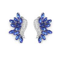 Trend Party Earrings Retro Earrings Irregular Earrings Diamond Sapphire Earrings Wholesale Nihaojewelry main image 6