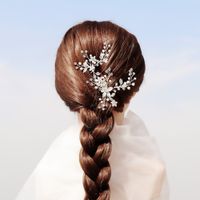 Design High-quality Wedding Accessories Ancient Style Disc Hairpin Hand-made Pearl Pin Wholesale Nihaojewelry main image 3