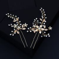 Design High-quality Wedding Accessories Ancient Style Disc Hairpin Hand-made Pearl Pin Wholesale Nihaojewelry main image 4