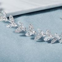 Koreanisches High-end-luxus-zirkon-stirnband Hand Gefertigter Kristall Tägliches All-match-stirnband Brautjungfer Blumen Mädchen Einfaches Hochzeits Kopfschmuck main image 5
