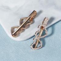Korean Fashion Simple Love Shape  Rhinestone Duckbill Clip Bangs Clip Wholesale Nihaojewelry main image 4