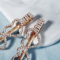 Korean Fashion Simple Love Shape  Rhinestone Duckbill Clip Bangs Clip Wholesale Nihaojewelry main image 5