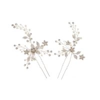 Design High-quality Wedding Accessories Ancient Style Disc Hairpin Hand-made Pearl Pin Wholesale Nihaojewelry sku image 5
