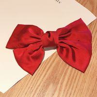 Korea Large Bow Hairpin Spring Clip Hair Accessories Clip Hairpin Headdress Girl Hair Rope Wholesale sku image 1