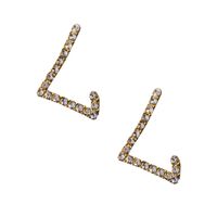 New Earrings Alloy Inlaid Zircon Earrings 26 English Alphabet Earrings Pendant Explosion Models Wholesale Nihaojewelry sku image 11
