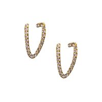 New Earrings Alloy Inlaid Zircon Earrings 26 English Alphabet Earrings Pendant Explosion Models Wholesale Nihaojewelry sku image 19