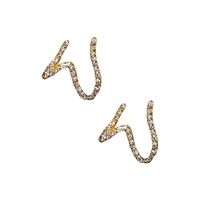 New Earrings Alloy Inlaid Zircon Earrings 26 English Alphabet Earrings Pendant Explosion Models Wholesale Nihaojewelry sku image 20