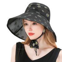 Chapeau De Pêcheur Nouveau Petit Marguerite Grand Chapeau D&#39;été Mince Écran Solaire Chapeau De Soleil En Gros Nihaojewelry main image 2