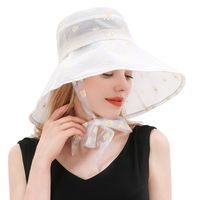 Chapeau De Pêcheur Nouveau Petit Marguerite Grand Chapeau D&#39;été Mince Écran Solaire Chapeau De Soleil En Gros Nihaojewelry main image 3