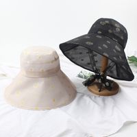 Chapeau De Pêcheur Nouveau Petit Marguerite Grand Chapeau D&#39;été Mince Écran Solaire Chapeau De Soleil En Gros Nihaojewelry main image 4