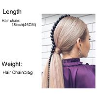 Hair Accessories Imitation Pearl Handmade Beaded Fashion Trend Headdress Hair Chain main image 6
