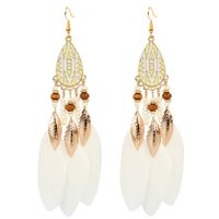 Exaggerated Earrings Retro Style Feather Earrings Jewelry Personality Bohemian Earrings main image 3