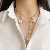 Fashion Water Droplets Imitation Pearl Alloy Plating Women's Necklace main image 1