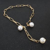 Fashion Water Droplets Imitation Pearl Alloy Plating Women's Necklace main image 5