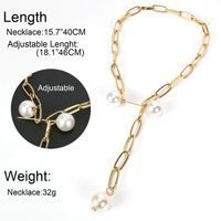 Fashion Water Droplets Imitation Pearl Alloy Plating Women's Necklace main image 6