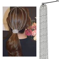 Wig Extension Chain Silver-plated Headdress Head Chain Word Clip main image 1