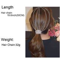 Wig Extension Chain Silver-plated Headdress Head Chain Word Clip main image 6