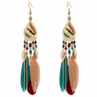 Earrings Jewelry Exaggerated Ethnic Style Feather Earrings Simple Earrings main image 1