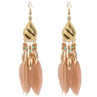 Earrings Jewelry Exaggerated Ethnic Style Feather Earrings Simple Earrings main image 4