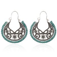 Retro National Style Hollow Carved Earrings Fashion Woven Earrings main image 5