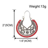 Retro National Style Hollow Carved Earrings Fashion Woven Earrings main image 6