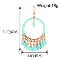 Large Ring Earrings Tassel Earrings Winding Cloth Chain Exaggerated Earrings Jewelry main image 6