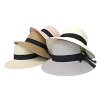 Straw Hat Sun Hat Bowknot Straw Hat Summer Sunscreen Hat Cool Hat Wholesale Nihaojewelry main image 3