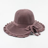 Fisherman Hat New Lotus Leaf Big Brim Hat Summer Bow Foldable Sunscreen Sun Hat Wholesale Nihaojewelry sku image 1