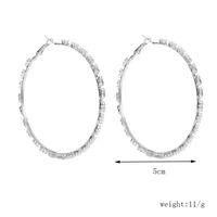 Exaggerated Large Round Zircon Earrings Earrings Fashion Women's Diamond Hoop Earrings sku image 2