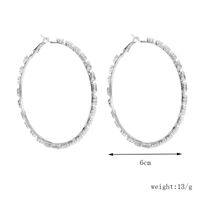Exaggerated Large Round Zircon Earrings Earrings Fashion Women's Diamond Hoop Earrings sku image 3